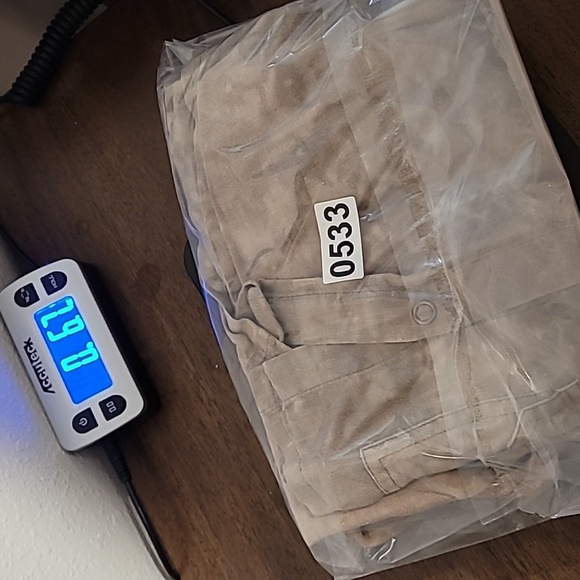 Vintage Chicos 100% Linen Snap Button Up Shirt Size S/M Tie Dye Brown Roll Tab - Picture 11 of 12